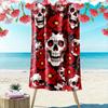 Schädel blühen inmitten von Rosen Druck Strandtuch, schnell trocknend, geeignet für Reisen, Outdoor-Sportarten, Joggen, den Strand und Schwimmen, Geschenk