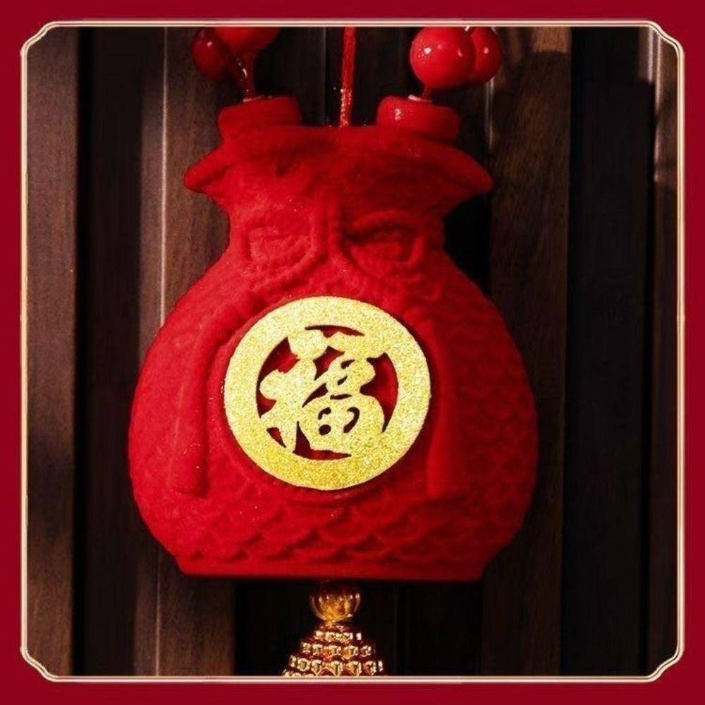 Traditional New Year Ornaments Reusable Creative Hanging Decoration with Tassel Exquisite Spring Festival Pendant Home