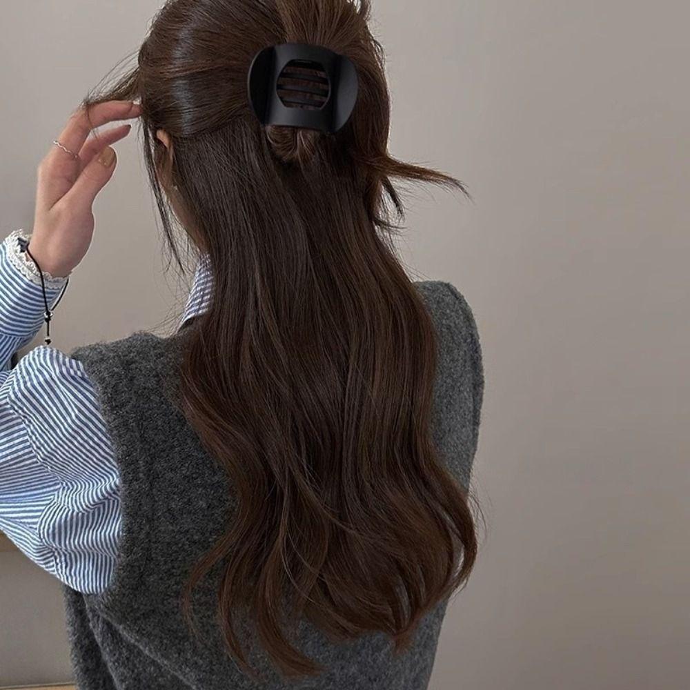 Flat Hair Claw Clip Arc Shaped Hair Barrettes Vintage Hairpin  for Women