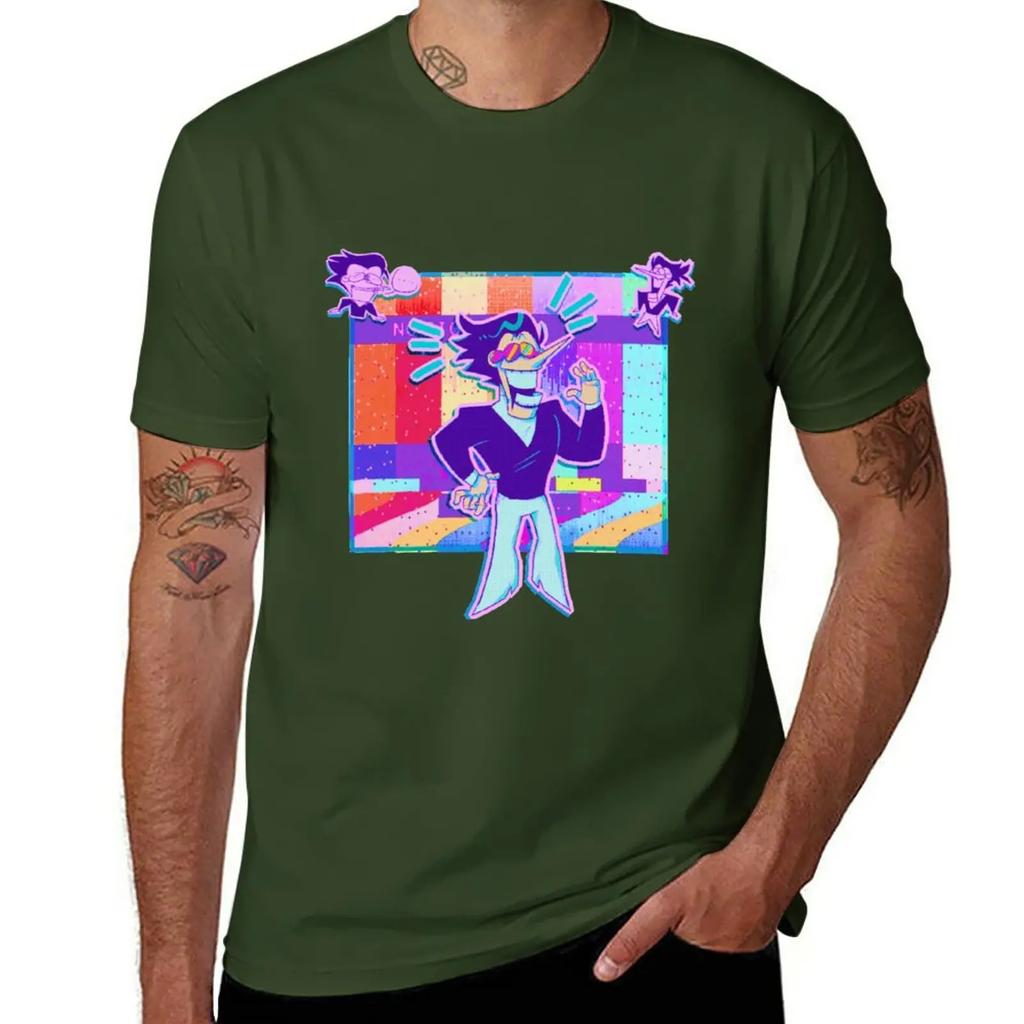 Spamton Deltarune T-shirt plusstorlekar sublim estetisk kläder anime herr grafiska t-shirts hip hop