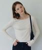 LOEIL Double Layered Wool T-Shirt - Ivory
