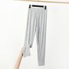 Women's Elastic Waist Leggings Slim Fit Pants High Stretch Solid Rayon Spandex Summer Plus Size Nine Point Casual Bottoms
