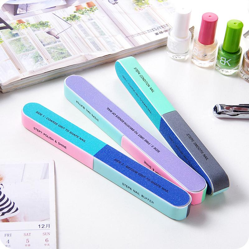Bunter Professioneller Buffer für Nägel Sechsseitige Polierfeile Nagelfeile Schleifen Maniküre Nagelfeile Schleifen Beauty Maniküre Werkzeuge