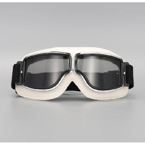 Motorcycle Glasses Windproof Motorcycle Helmet Glasses Sunglasses Retro Universal Folding Leather Retro Motorcycle Accessories2