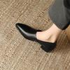 Fashion New Spring/summer Women Pumps Sheep Leather Women Shoes Pointed Toe Chunky Heel Loafers Genuine Leather Shoes for Women Handmade
