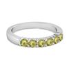Peridot Half Eternity Band Ring – 925 Sterling Silver