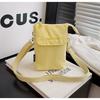 Trendy Nylon Phone Bag Solid Color Mini Size Crossbody Bag Adjustable Strap Ultra Lightweight Shoulder Bag Unisex