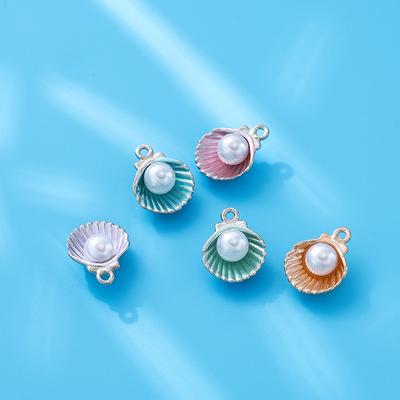 10Pcs/Lot Ocean Starfish Shell Charms Imitation Pearl Pendants For Necklace Bracelet Earrings DIY Jewelry Making Accessories