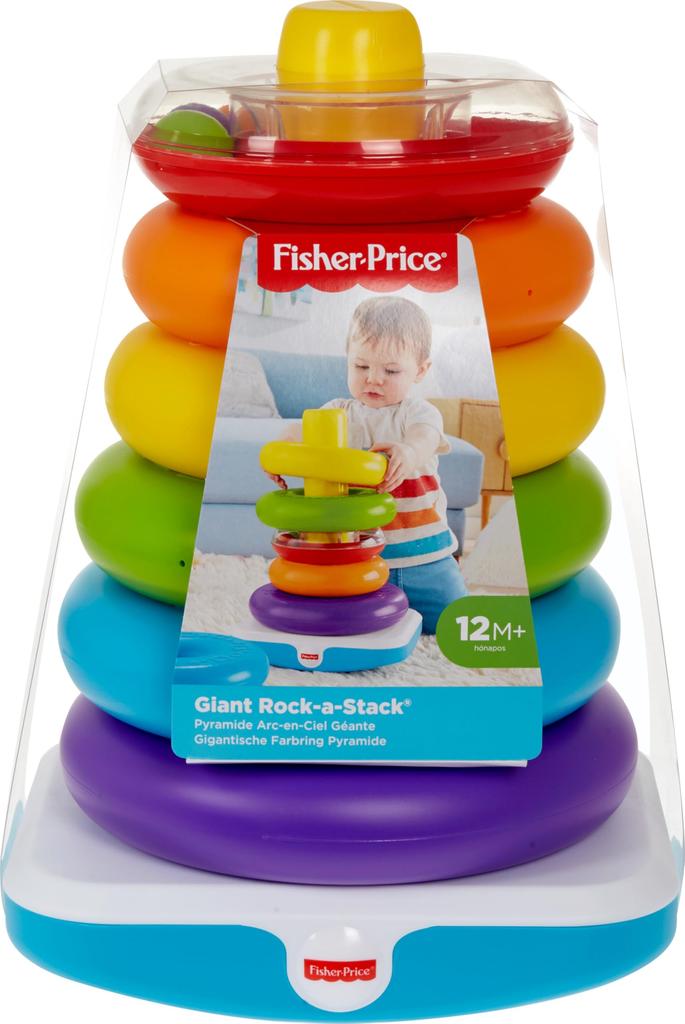 Jumbo Schaukelndes Baby Lernspielzeug für 1-Jährige und GJW15 Fisher-Price Turm, Spielzeug, Oben, Bunt,