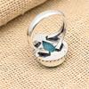 Blue Chalcedony Gemstone Handmade 925 Sterling Silver Ring Jewelry For Love