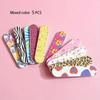 5Pcs Nail Files Double Sided Boards Mini Fingernail Files Colorful Manicure Pedicure Tool