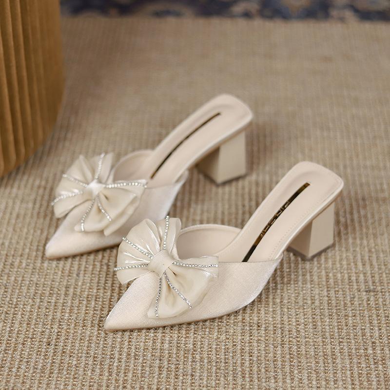 

Баотоу полуподнос, обувь для женщин для ношения на улице, летние новые сандалии на толстом каблуке, размер 39 абрикосовый