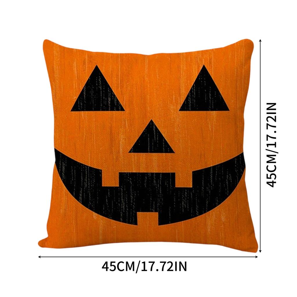 Home Decoration Halloween Theme Funny Face Printing Pattern Cushion Covers For Sofa Bedroom Car Pillow Covers