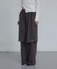 Uusoo Cotton Layered Elastic Waist Pants_ Charcoal