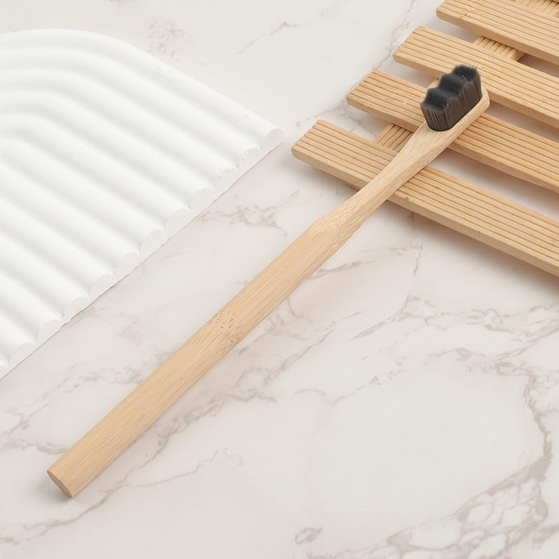 Custom and Stock Options 12000 Ultra Soft Nano Bristles Biodegradable Round Handle Bamboo Toothbrush Nano Toothbrush
