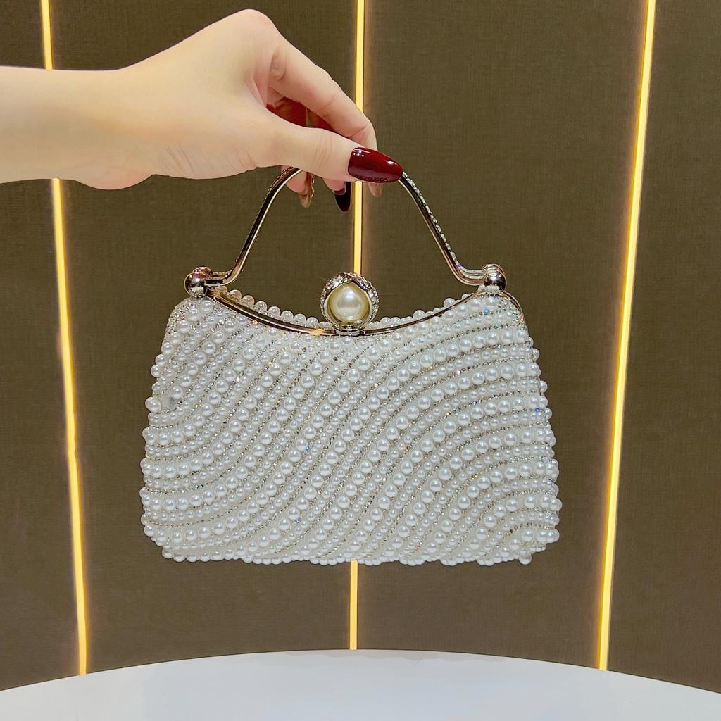 Handheld Dinner Bag, High-end Fashionable Crossbody Bag, Elegant Diamond-encrusted Chain Bag, Handbag