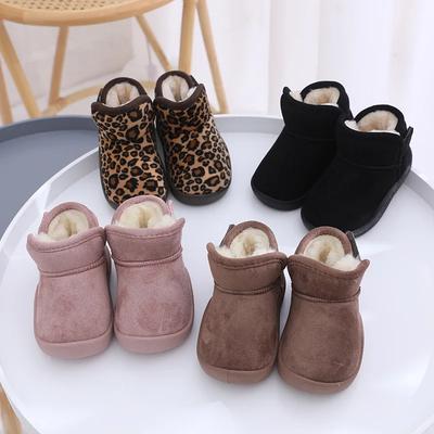 Kinder Schneestiefel mit dickem Samt Mädchenschuh Warmer Baumwollschuh Weiche Sohle Babyschuh Jungen Baumwollstiefel Komfort Kinderschuhe Botas Niña
