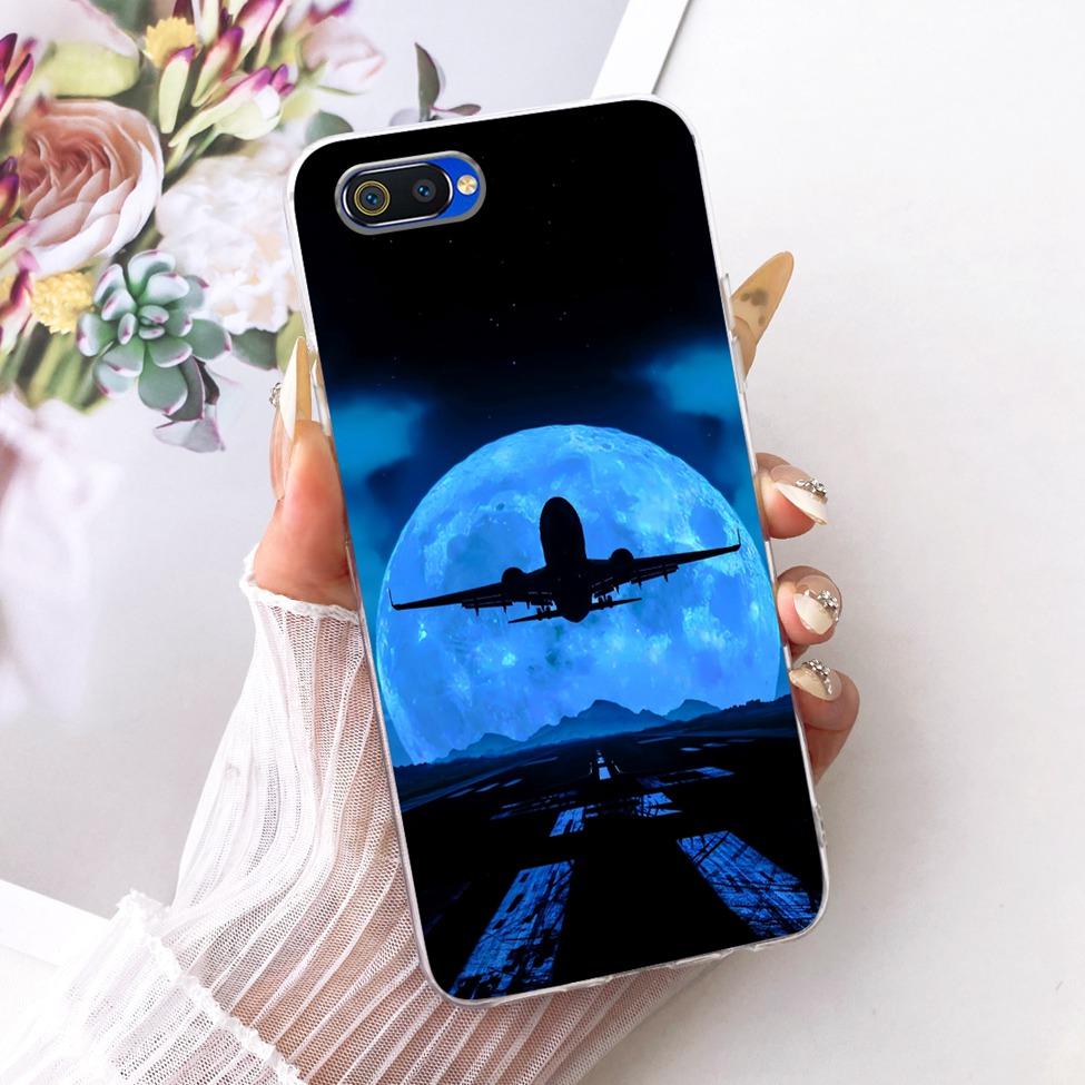 Transparent For Realme C2 Case Cover Cute Fashion Butterfly Funny Painted Casing For Realme RMX1941 RMX1945 RMX1943