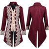 Men's 2025 Punk Gothic Victorian Lace Tailcoat Jacket