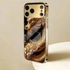 New electroplated glass phone case with dragon pattern suitable for iPhone 17 16 15 14 13 12 11