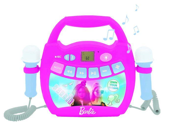 Boxe Bluetooth - Barbie - Karaoke - 2 microfoane incluse - Efecte luminoase - Înregistrare vocală