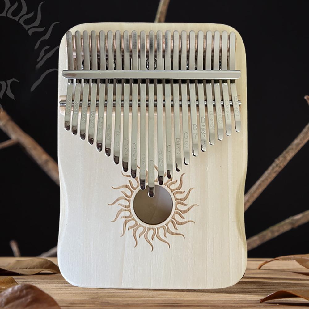 Hluru 21 Toetsen Kalimba Esdoornhout 17 Toetsen Kalimba Met Klankgat Mbira Voor Beginner Muziekinstrument