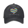 Unisex Autism Awareness Respect Love Support  Print Hat Vintage Distressed Denim Washed  Baseball Cap Adjustable