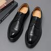 Leather Shoes White Men's British Photography Wedding Studio Host Performance Business Heightening Suit Best Man Wedding Groom Shoes