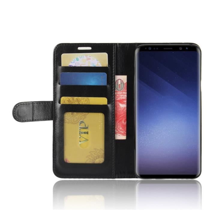 Hülle - Samsung - Galaxy S9+ - PU-Leder - Flip - Schwarz - Stoßfest
