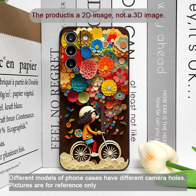 Cute Girl Boy Bicycle Balloon Couple Phone Case for Google Pixel 9A 8A 7A 6A 6 7PRO 8 9 Pro XL 5G Shockproof Silicone Soft Cover