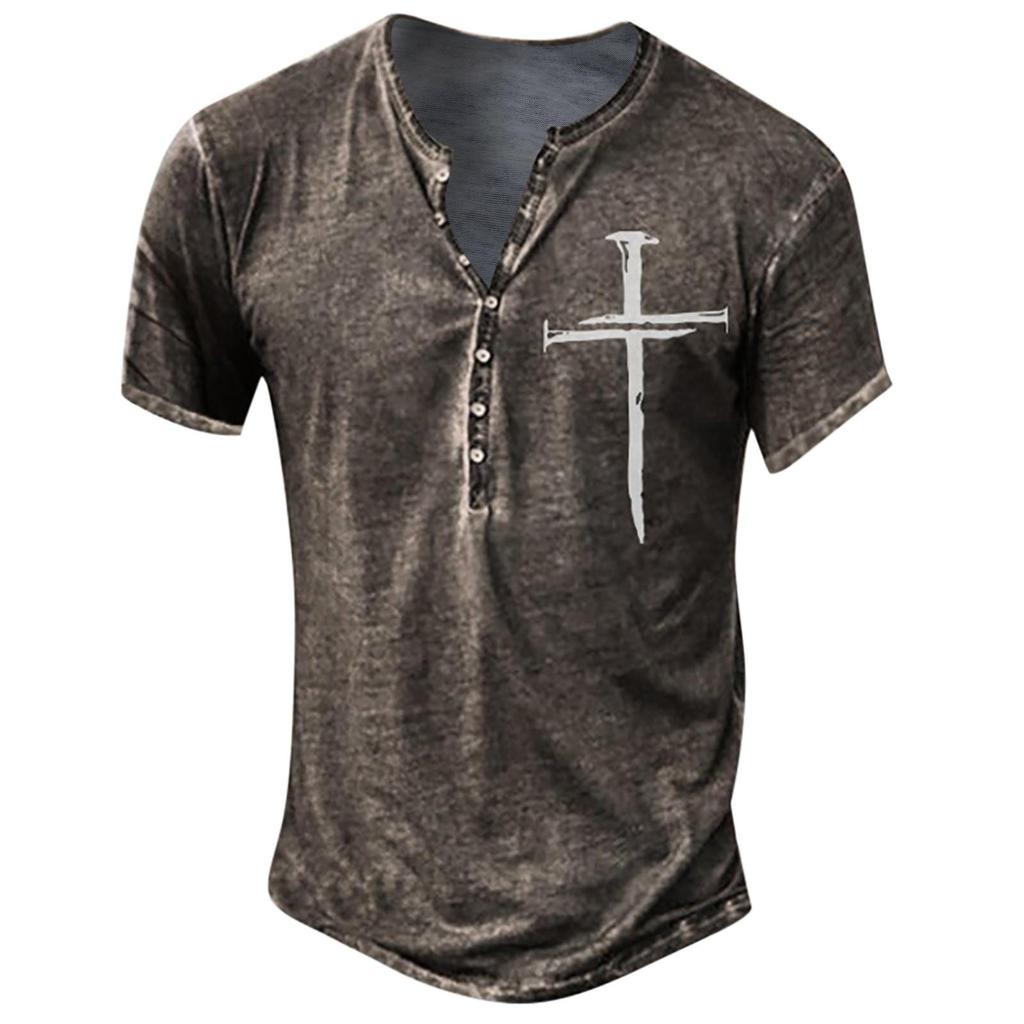 Men's Short Sleeve Punk Style 3D Printed T Shirts Funny Summer Casual Vintage Tops T-Shirts