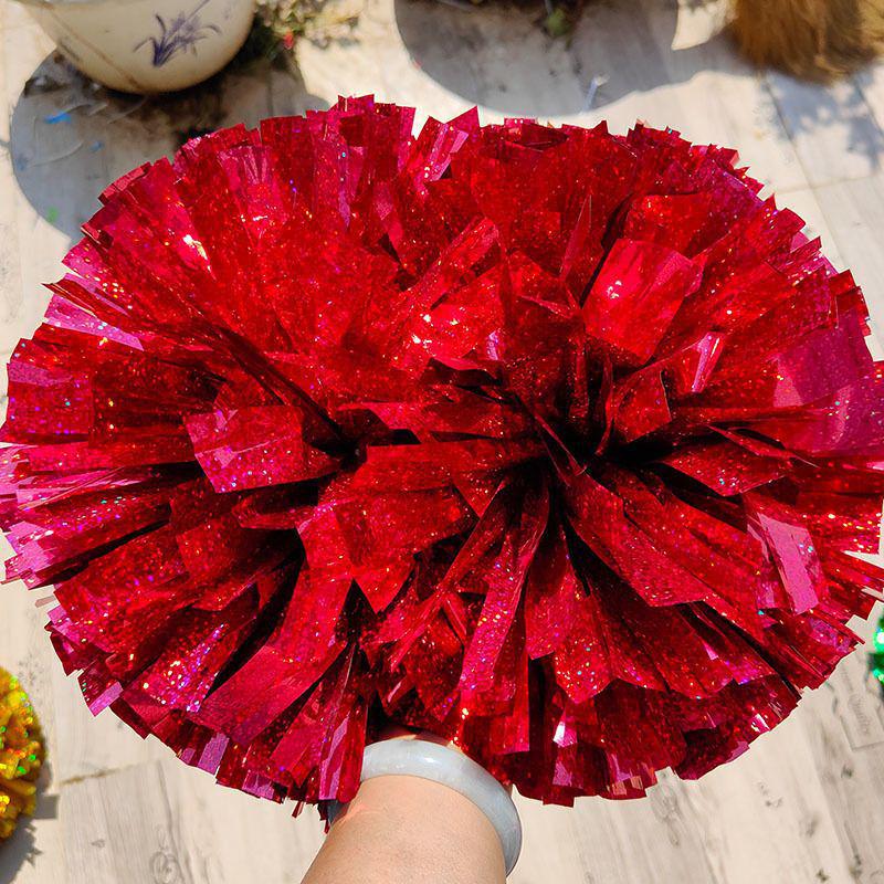 Rainbow Laser Cheerleading Pom Poms