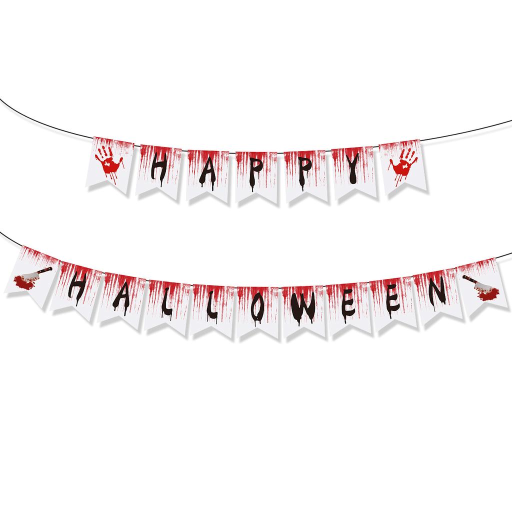 Decorazioni per Feste di Halloween, Impronte di Mani Insanguinate, Bandierine, Bicchieri di Carta, Piatti, Case Infestate, Centri Commerciali, Atmosfera Spaventosa, Tovaglie Insanguinate