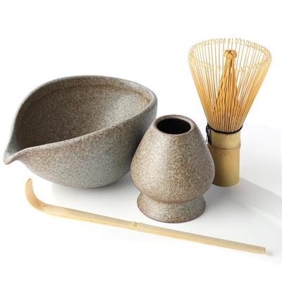 Matcha Bowl Set with Boat Tea Whisk Tea and Tea Scoop Complete Set of Tea Ceremony Spout, Shape, Stand, 100-prong Whisk, - Utensils.