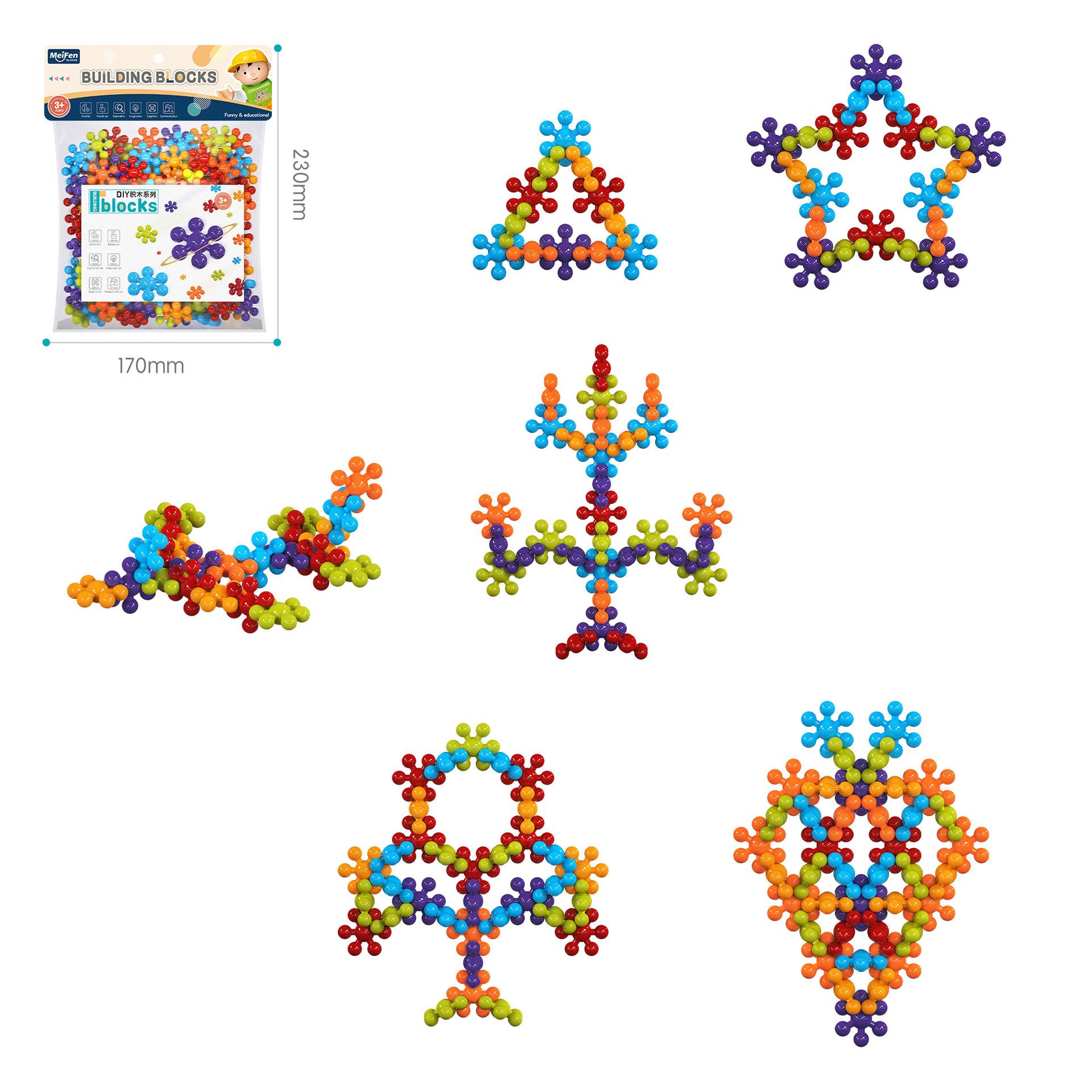 

Diy3D Plum Blossom Building Block Children S Early Education Collage Educational Toys 3 To 6 Years Old