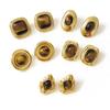 Titanium Steel Tiger's Eye Stone Stud Earrings Light Luxury High-end Autumn and Winter Earrings Do Not Fade 18k Gold Titanium Steel Jewelry 2026