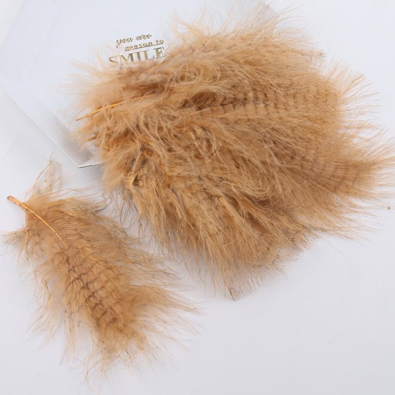 50Pcsdiy Color Feather Full Fleece Turkey Feather Clothing Antique Headdress Pet Toy Handicraft Decoration
