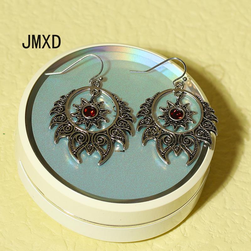 

JMXD-HJJ винтажные серьги-солнце с несколькими лицами, сова, фиолетовый бриллиант, солнце, индивидуальность, преувеличенные серьги, женские