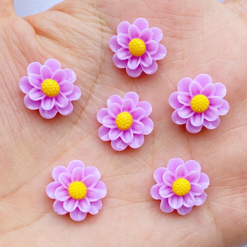 30 Stück Niedliche Mini-Hybridblumen Flache Rückseite Harz Cabochons Scrapbooking DIY Schmuck Bastel Dekoration Zubehör J20