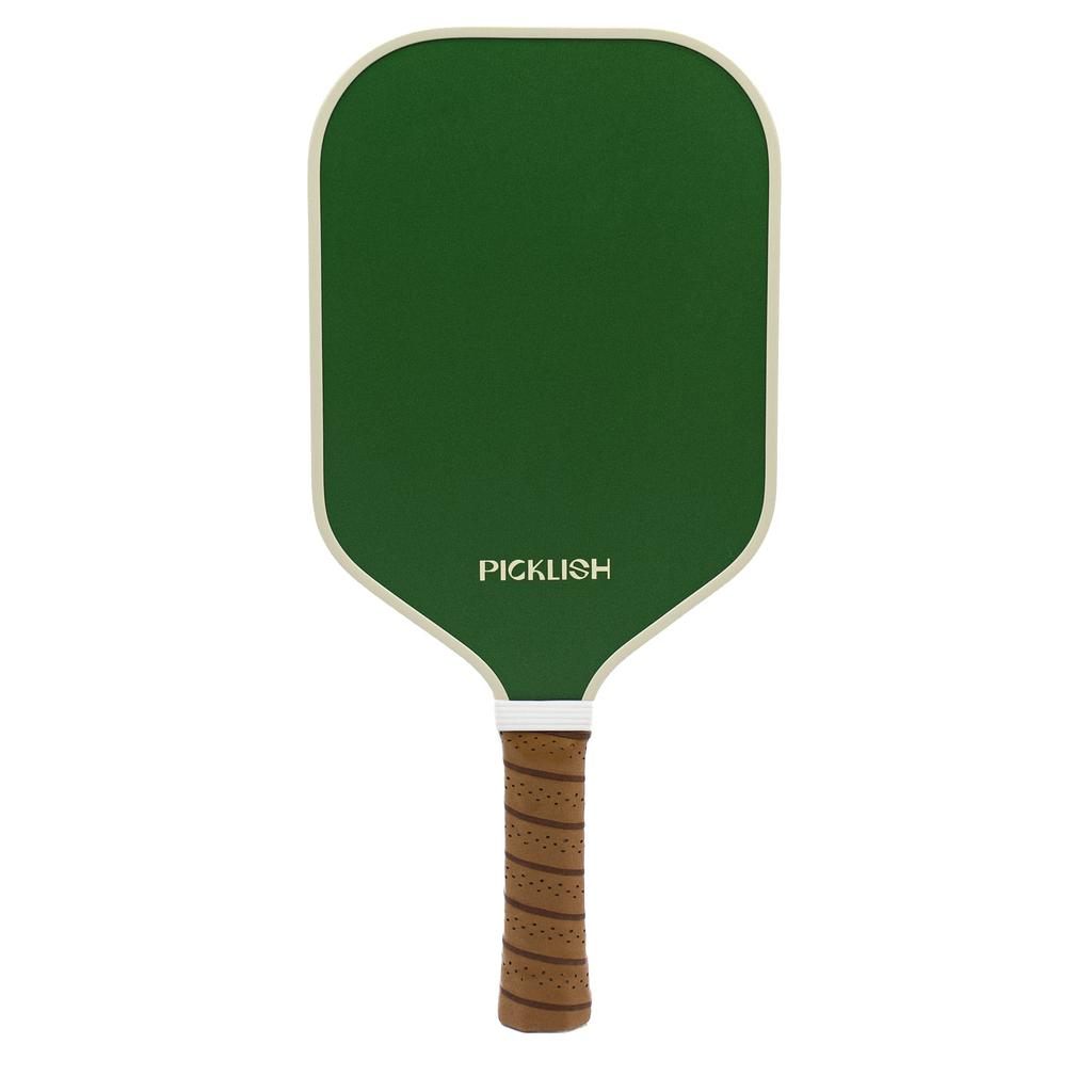 Picklish Pickleball Checks Paddle  Luxury Stylish Fiberglass Surface with High Grit and Spin Extended Handle 11mm