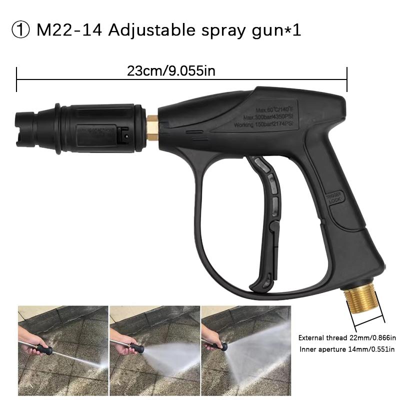 

Car Washer High-pressure Accessories Multifunction Professional Adjustable 4000psi 1/4 Quick Connector Car Wash Trigger Gun