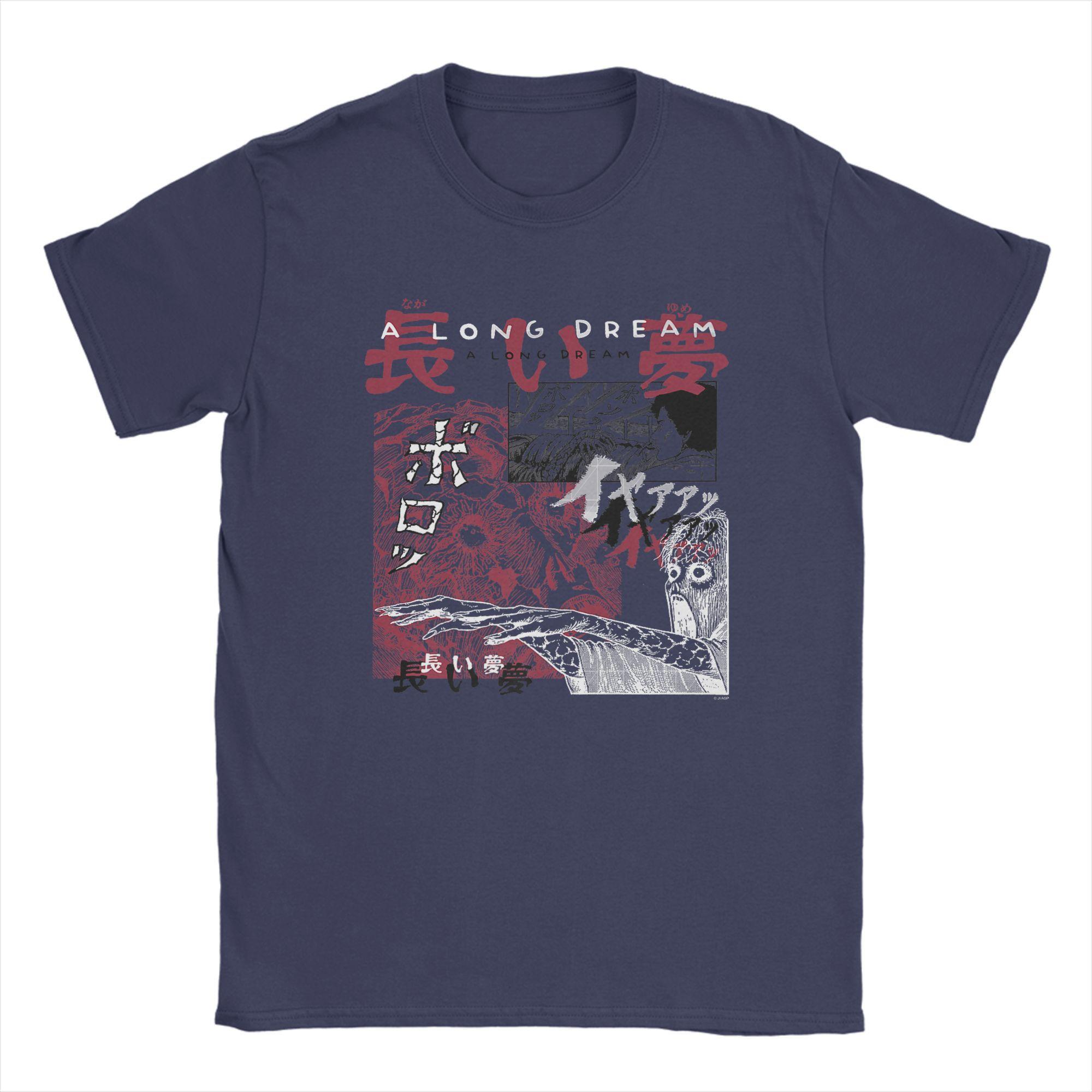 

Men Junji Ito A Long Dream Curated Clutter T Shirt 100% Cotton Tops Novelty Short Sleeve Crew Neck Tee Shirt Gift Idea T-Shirts 4XL