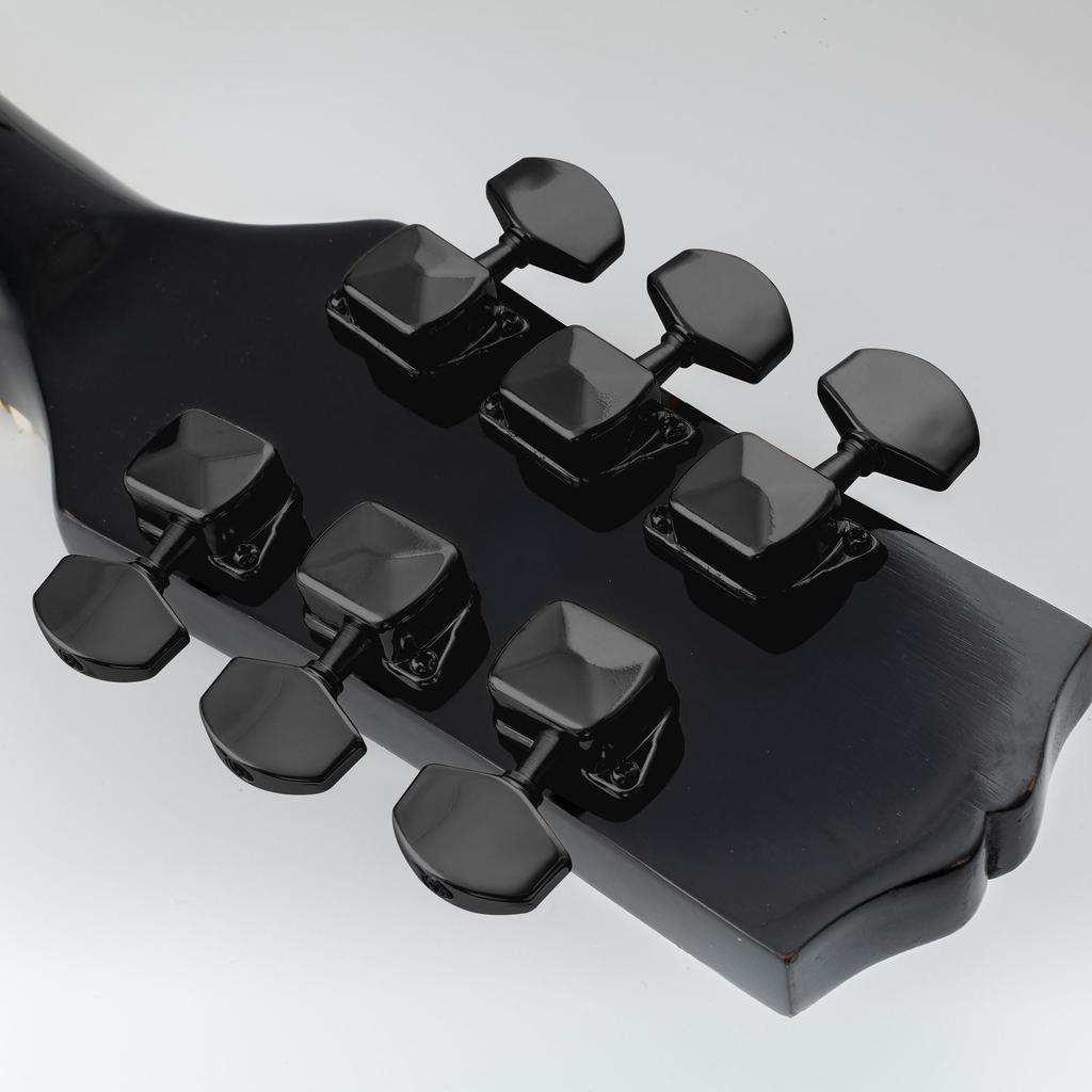 Clavijeros Musiclily Pro 3L+3R para Guitarras Eléctricas y Acústicas, Negro
