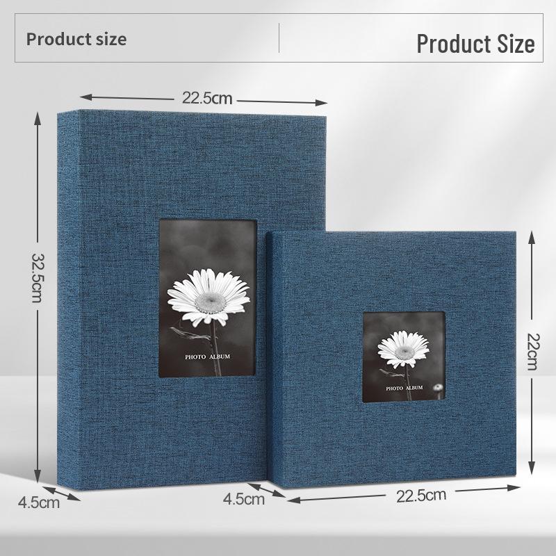 6-Zoll Leinen Fotoalbum mit Papiertaschen zur kreativen Aufbewahrung von Geschenken