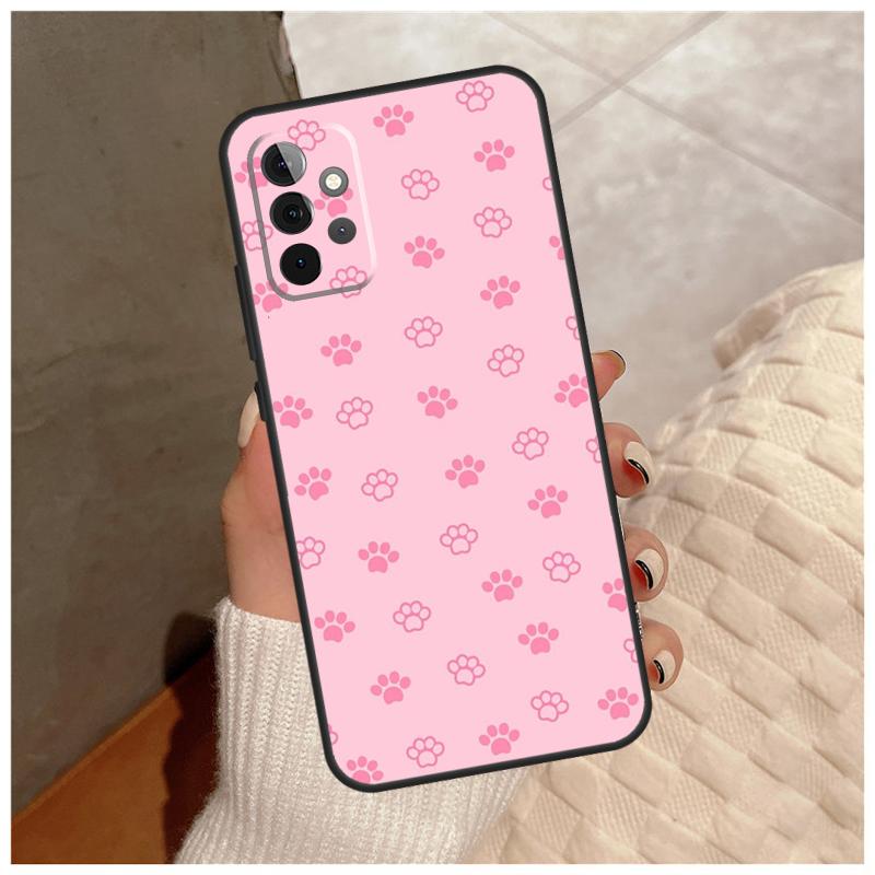Cat Dog Paw Design For Samsung Galaxy A13 A33 A53 A34 A54 A14 A15 A16 A26 A36 A56 A12 A32 A52 A06 A35 A55 Case