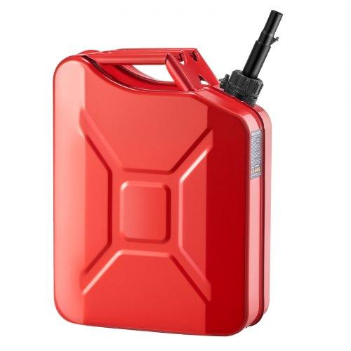 VEVOR Metal Fuel Container, 20 L, Fuel Jerry Can with Spout and Comfort Handle, 6 L/min Max Flow Rate