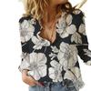Plus Size Women Casual Oversized Lapel Button Up Shirt Long Sleeve Top for Spring Fall