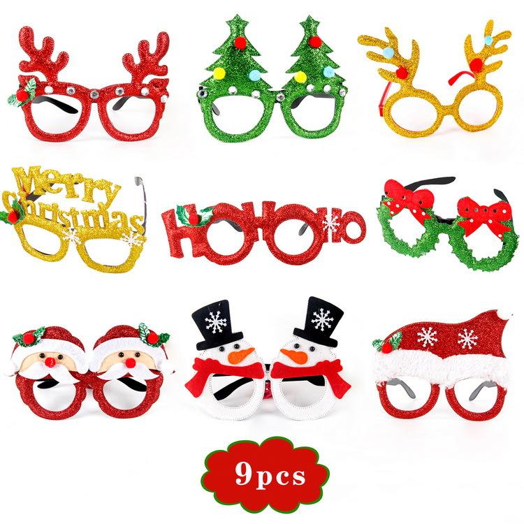 Festive Adult Children Christmas Gift Hat Headband Clap Circle Bracelet Glasses Decorations