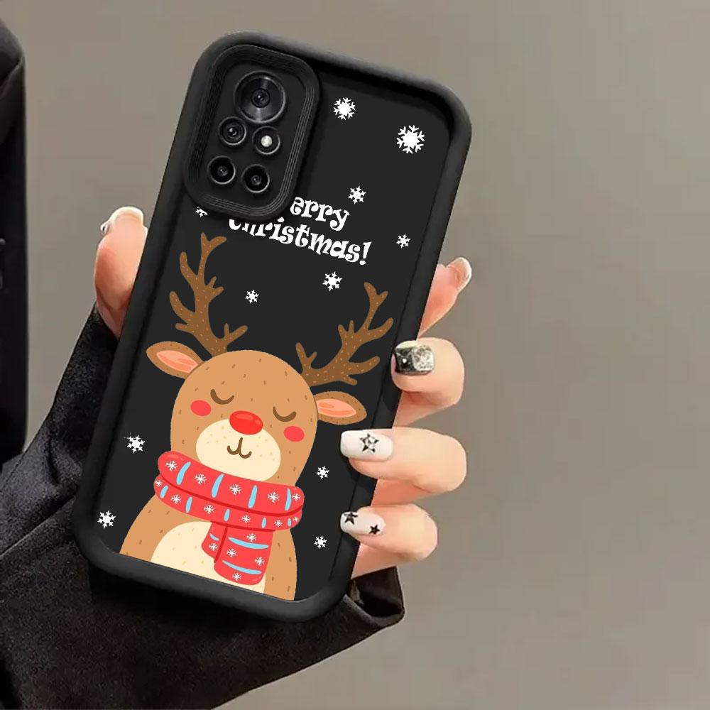 Phone Case For Redmi 15C 14C 13C 12C 15 Christmas Snowman Christmas Tree Cover For Redmi Note 9 10 11 12 13 14 Pro Plus 5G Coque