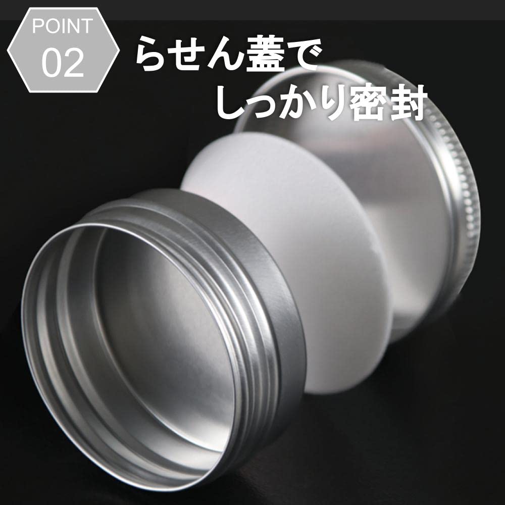 Chocople Aluminum Tins, Aluminum Case, Cream Case, Cosmetic Divider, Silver (30ml (24 pieces))